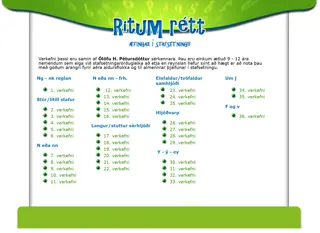 Ritum rétt - Æfingar í stafsetningu