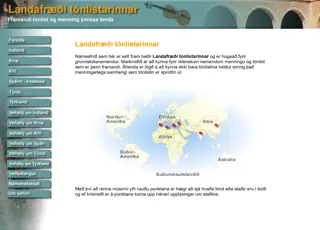 Landafræði tónlistarinna