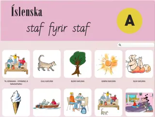 Íslenska staf fyrir staf A