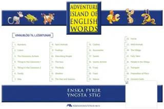 Adventure Island/Orðasjóður